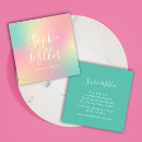 Search for unicorn business cards Iridescent