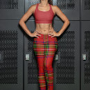 Search for red and green plaid leggings Geometric