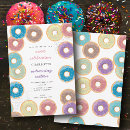 Search for sweets and treats birthday invitations Doughnut