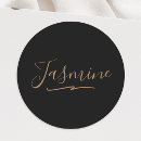 Search for black and gold typography stickers Monogrammed