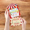 Search for carnival baby shower invitations Big top