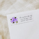 Search for purple flower return address labels Greenery