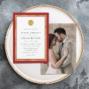 Search for red white and gold wedding invitations Classy