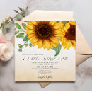 Search for sunflower square invitations Watercolor