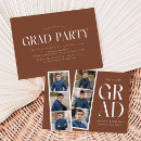 Search for brown graduation invitations High school or college