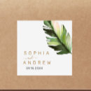Search for tropical wedding stickers Palm leaf