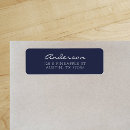 Search for midnight blue return address labels Typography