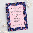 Search for floral pattern wedding invitations Pink