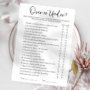 Search for bridal trivia games Black and white