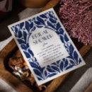 Search for elegant modern floral bridal shower invitations Blue