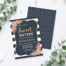 Search for stripes sweet 16 invitations Sweet sixteen birthday