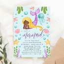 Search for african american mermaid baby shower invitations For her