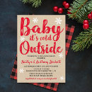 Search for red plaid baby shower invitations Winter