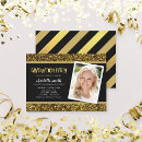 Search for gold glitter graduation invitations High school graduation
