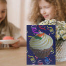 Search for confetti birthday cards Cupcake