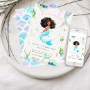 Search for african american mermaid birthday invitations Glitter