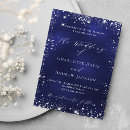 Search for navy and silver wedding invitations Elegant
