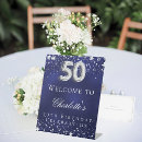 Search for 50th birthday party signs Navy blue
