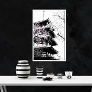 Search for japanese pagoda posters Cherry blossoms