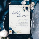 Search for blue and white bridal shower invitations Elegant