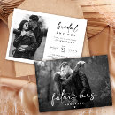 Search for modern script bridal shower invitations Black and white