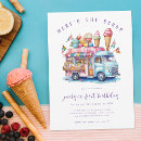 Search for heres the scoop birthday invitations Watercolor