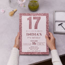 Search for rose gold 17th birthday invitations Modern