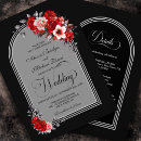 Search for red and silver wedding invitations Rose