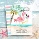 Search for flamingo beach party invitations Tropical