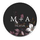 Search for dark pink wedding stickers Black