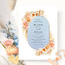 Search for blue and blush wedding invitations Watercolor floral