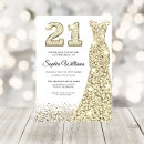 Search for golden 21st birthday invitations Glitter
