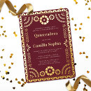 Search for burgundy and gold quinceanera invitations Daughter