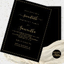 Search for gold border birthday invitations Elegant