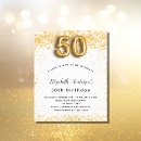Search for gold and white 50th birthday invitations Sparkle