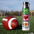 Search for football sports water bottles Quarterback