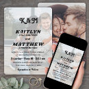 Search for groovy wedding invitations Black and white