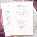 Search for red rose wedding programs Watercolor