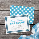 Search for blue gingham barbecue invitations Bbq party