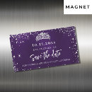 Search for quinceanera save the date magnets Purple