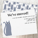 Search for cat moving announcement cards Change of address