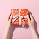 Search for lettering wrapping paper Red