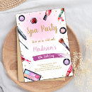 Search for spa birthday invitations Glitz and glam
