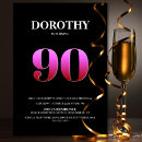 Search for black and pink birthday invitations Minimalist