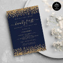 Search for navy blue glitter invitations Elegant