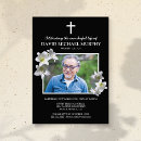 Search for cross funeral invitations Black and white