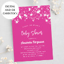 Search for trendy baby girl shower invitations Pink and white