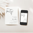 Search for black and white teen birthday invitations Simple