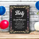 Search for black and neon birthday invitations Simple