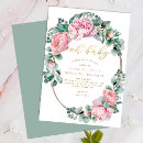 Search for pink gold floral baby shower invitations Chic